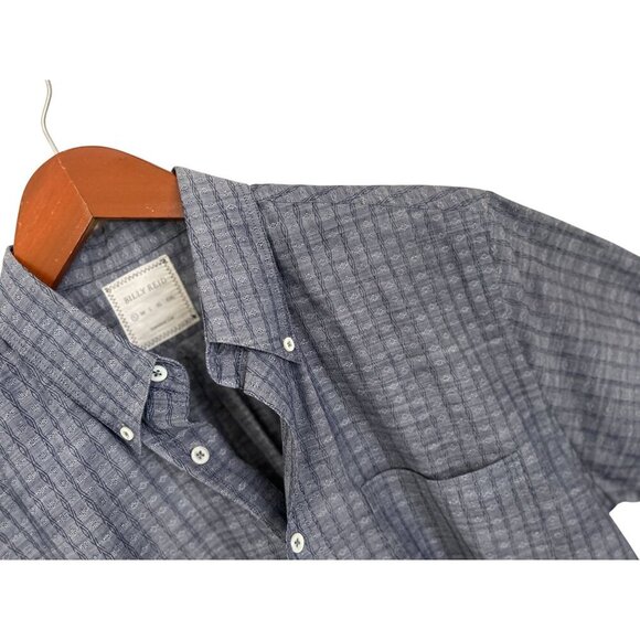 Billy Reid Kirby Short-Sleeve Micro-Plaid Slim Fit Button-Down Shirt Size Small - Picture 4 of 7